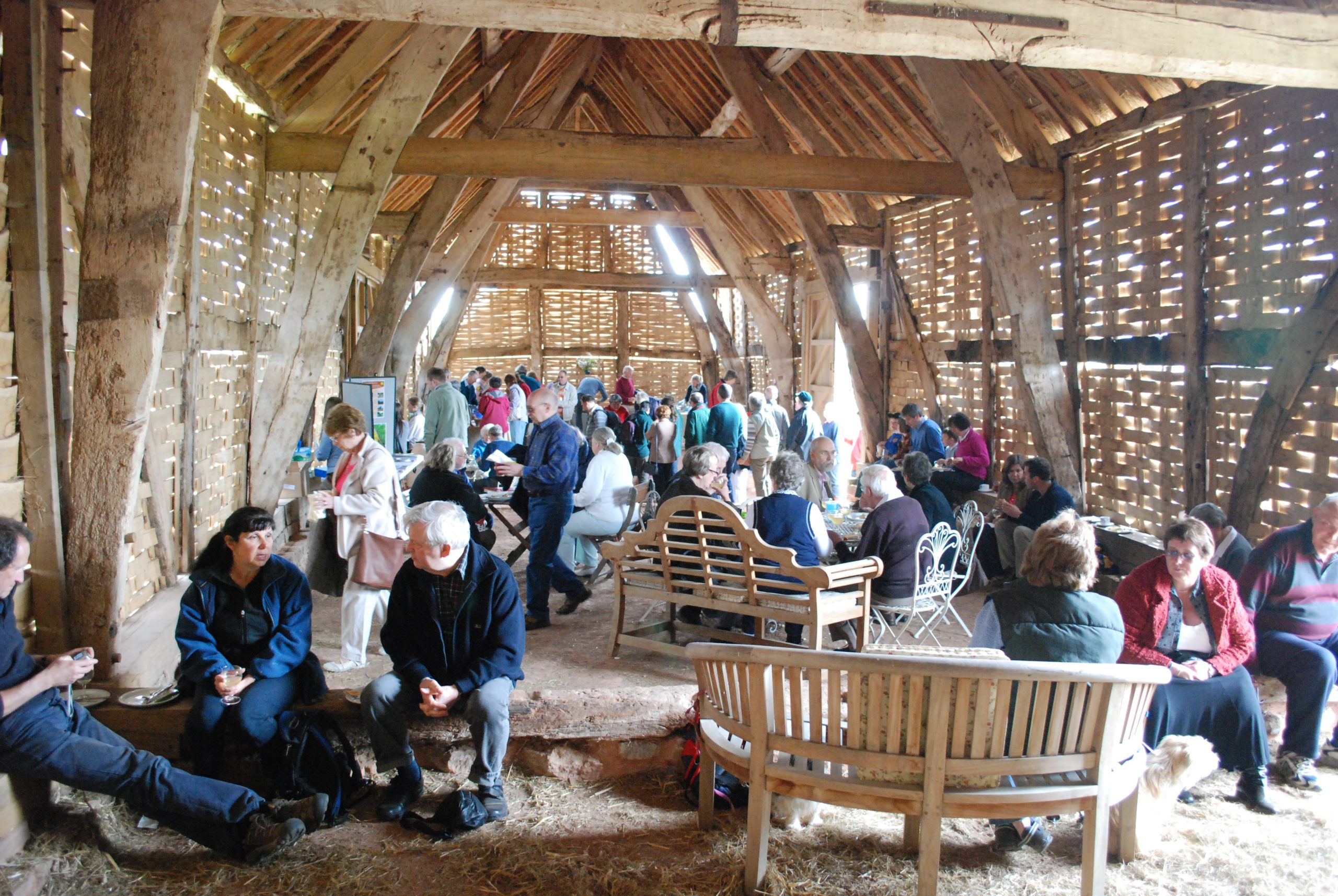 Inside Court Farm Barn