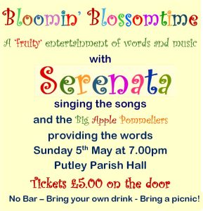 Bloomin' Blossomtime concert Sunday 5th May